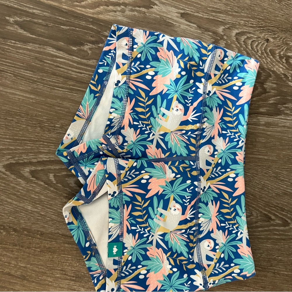 Colorful Sloth Print Shorts